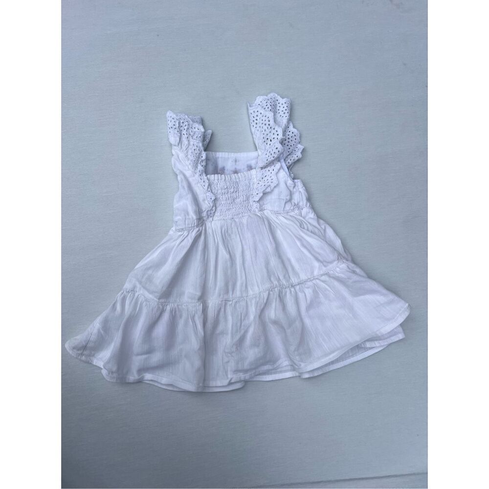 Old Navy Embroidered Ruffle-Trim Tiered Dress for Baby size 6-12 months - Picture 3 of 5